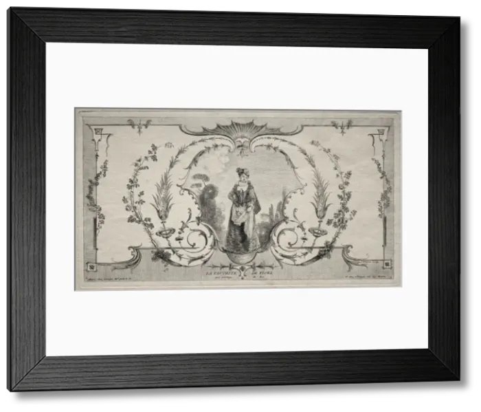 Framed Print : The Favorite of Flora, Arabesque. Creator: Jean Moyreau (French, 1690-1762) Framed Print : The Favorite of Flora, Arabesque. Creator: Jean Moyreau (French, 1690-1762)