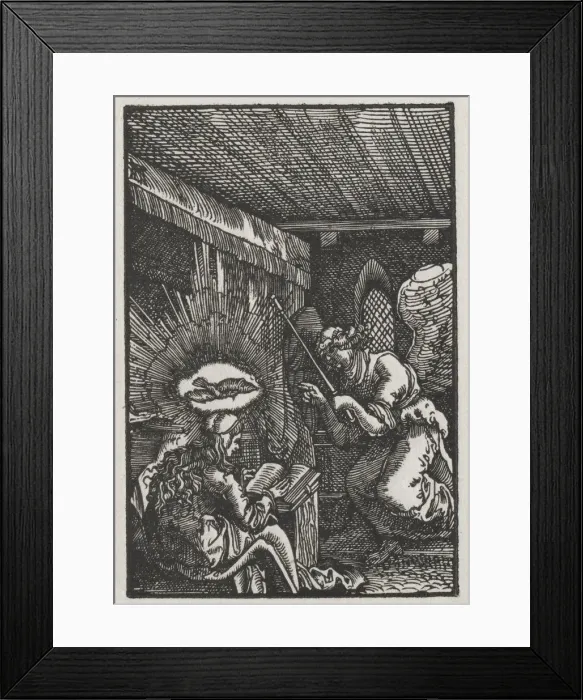 Framed Print : The Fall and Redemption of Man: The Annunciation, c. 1513. Creator: Albrecht Altdorfer (German, c Framed Print : The Fall and Redemption of Man: The Annunciation, c. 1513. Creator: Albrecht Altdorfer (German, c