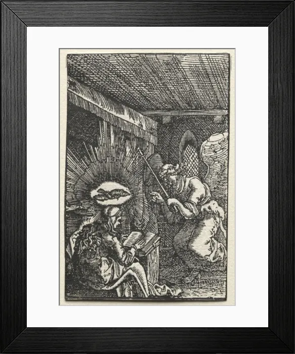Framed Print : The Fall and Redemption of Man: The Annunciation, c. 1515. Creator: Albrecht Altdorfer (German, c Framed Print : The Fall and Redemption of Man: The Annunciation, c. 1515. Creator: Albrecht Altdorfer (German, c