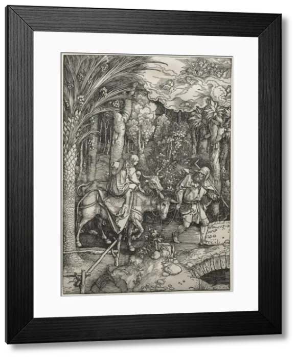 Framed Print : The Flight into Egypt, c. 1503-1505. Creator: Albrecht Dürer (German, 1471-1528) Framed Print : The Flight into Egypt, c. 1503-1505. Creator: Albrecht Dürer (German, 1471-1528)