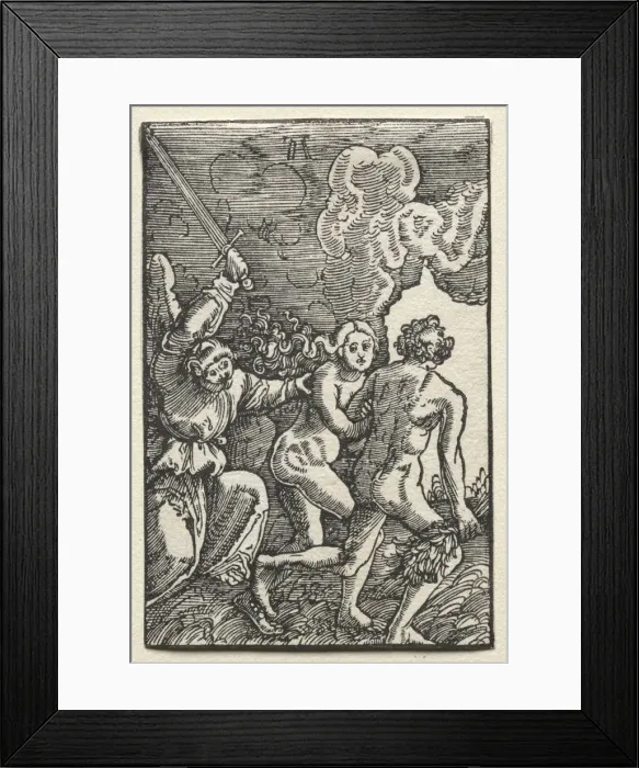 Framed Print : The Fall and Redemption of Man: The Expulsion from Eden, c. 1515. Creator: Albrecht Altdorfer Framed Print : The Fall and Redemption of Man: The Expulsion from Eden, c. 1515. Creator: Albrecht Altdorfer
