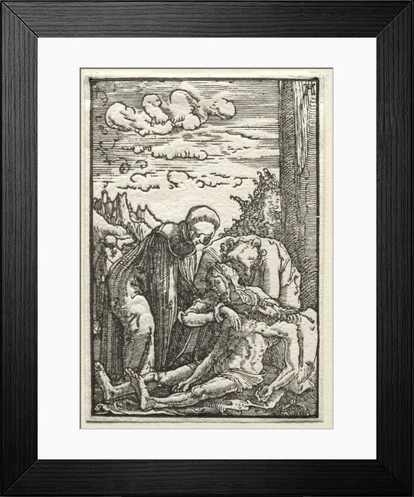 Framed Print : The Fall and Redemption of Man: The Lamentation beneath the Cross, c. 1515. Creator Framed Print : The Fall and Redemption of Man: The Lamentation beneath the Cross, c. 1515. Creator