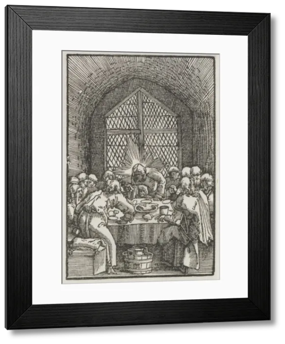 Framed Print : The Fall and Redemption of Man: The Last Supper, c. 1515. Creator: Albrecht Altdorfer (German, c Framed Print : The Fall and Redemption of Man: The Last Supper, c. 1515. Creator: Albrecht Altdorfer (German, c