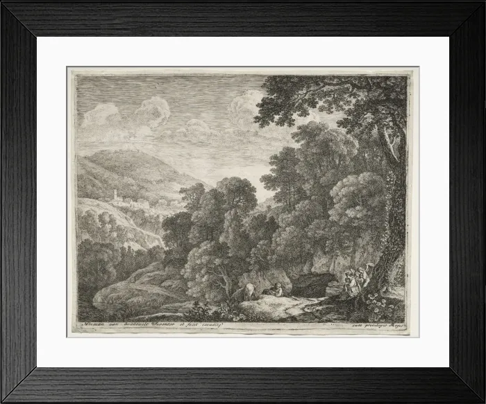 Framed Print : The Flight into Egypt: The Cave. Creator: Herman van Swanevelt (Dutch, c. 1600-1655) Framed Print : The Flight into Egypt: The Cave. Creator: Herman van Swanevelt (Dutch, c. 1600-1655)