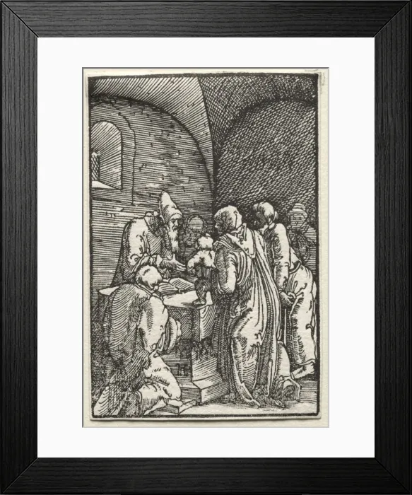 Framed Print : The Fall and Redemption of Man: The Presentation of Christ in the Temple, c. 1515 Framed Print : The Fall and Redemption of Man: The Presentation of Christ in the Temple, c. 1515