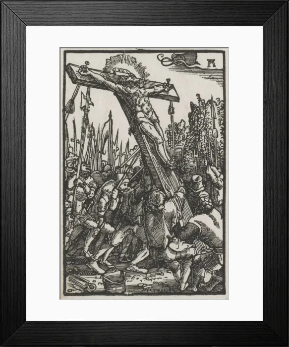 Framed Print : The Fall and Redemption of Man: The Raising of the Cross, c. 1515. Creator: Albrecht Altdorfer Framed Print : The Fall and Redemption of Man: The Raising of the Cross, c. 1515. Creator: Albrecht Altdorfer