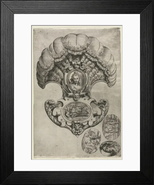 Framed Print : The Fan (LEventail ), c. 1589-1595. Creator: Agostino Carracci (Italian, 1557-1602) Framed Print : The Fan (LEventail ), c. 1589-1595. Creator: Agostino Carracci (Italian, 1557-1602)