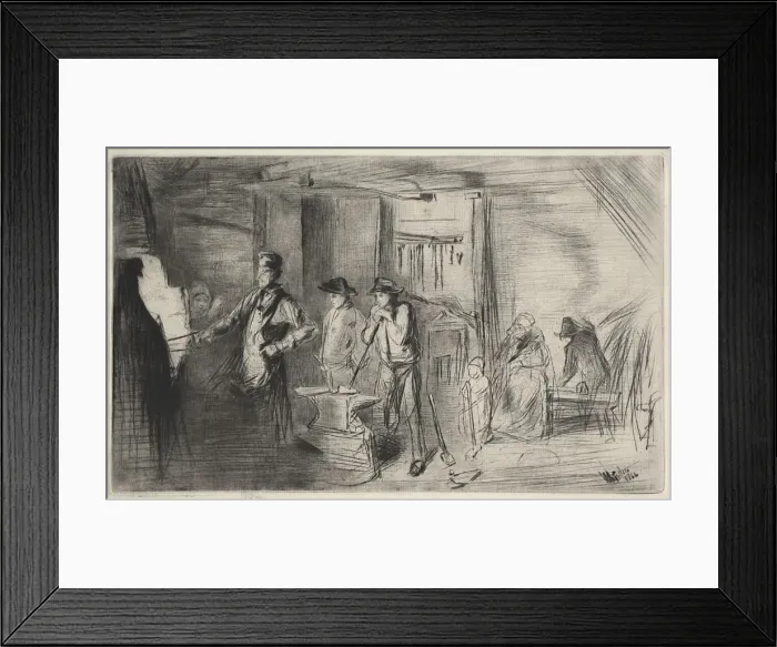 Framed Print : The Forge, 1862. Creator: James McNeill Whistler (American, 1834-1903) Framed Print : The Forge, 1862. Creator: James McNeill Whistler (American, 1834-1903)