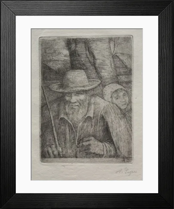 Framed Print : The Farmer. Creator: Alphonse Legros (French, 1837-1911) Framed Print : The Farmer. Creator: Alphonse Legros (French, 1837-1911)