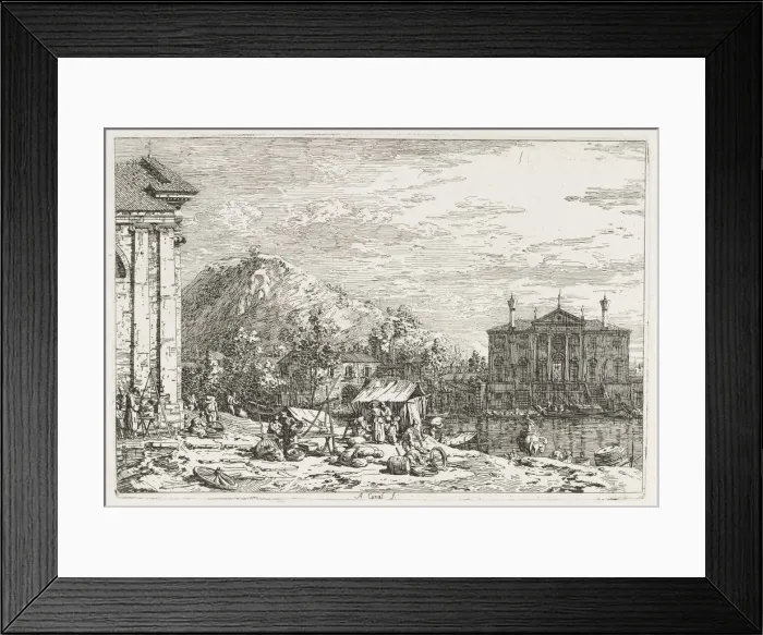 Framed Print : Views: A City Beyond a River, 1735-1746. Creator: Antonio Canaletto (Italian, 1697-1768) Framed Print : Views: A City Beyond a River, 1735-1746. Creator: Antonio Canaletto (Italian, 1697-1768)