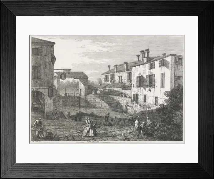 Framed Print : Views: The Canal Lock at Dolo, 1735-1746. Creator: Antonio Canaletto (Italian, 1697-1768) Framed Print : Views: The Canal Lock at Dolo, 1735-1746. Creator: Antonio Canaletto (Italian, 1697-1768)