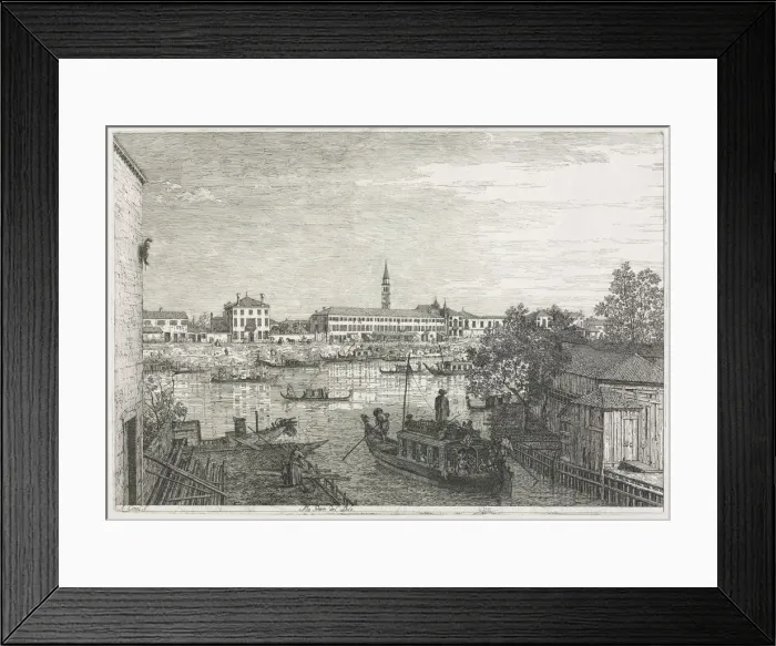 Framed Print : Views: The Harbor at Dolo, 1735-1746. Creator: Antonio Canaletto (Italian, 1697-1768) Framed Print : Views: The Harbor at Dolo, 1735-1746. Creator: Antonio Canaletto (Italian, 1697-1768)
