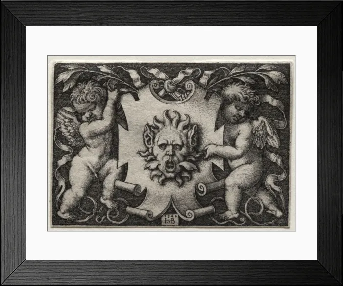 Framed Print : Vignette au Mascaron, 1544. Creator: Hans Sebald Beham (German, 1500-1550) Framed Print : Vignette au Mascaron, 1544. Creator: Hans Sebald Beham (German, 1500-1550)