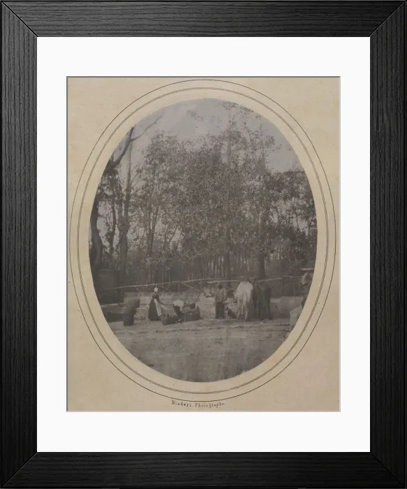 Framed Print : Village Scene (Southern France), c. 1853. Creator: Andre-Adolphe-Eugene Disderi Framed Print : Village Scene (Southern France), c. 1853. Creator: Andre-Adolphe-Eugene Disderi
