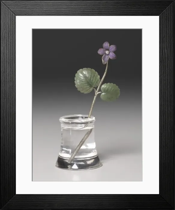 Framed Print : Violet, late 1800s - early 1900s. Creator: Peter Carl Faberge (Russian, 1846-1920), firm of Framed Print : Violet, late 1800s - early 1900s. Creator: Peter Carl Faberge (Russian, 1846-1920), firm of