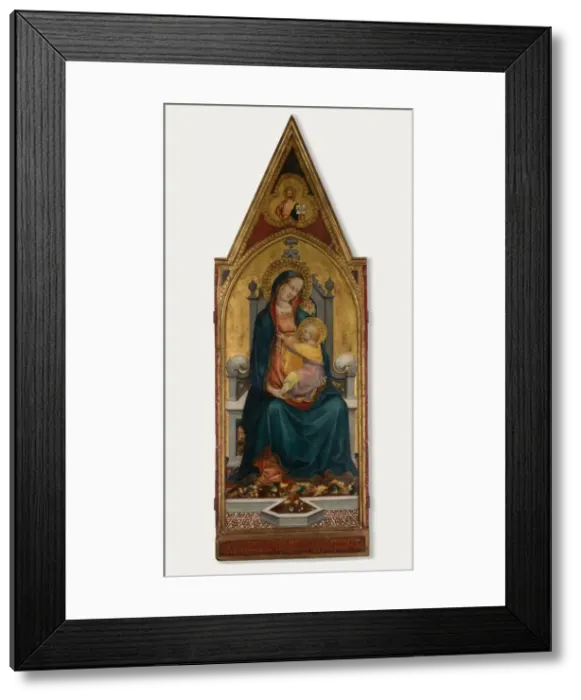 Framed Print : Virgin and Child Enthroned, 1419. Creator: Battista di Biagio Sanguigni (Italian Framed Print : Virgin and Child Enthroned, 1419. Creator: Battista di Biagio Sanguigni (Italian