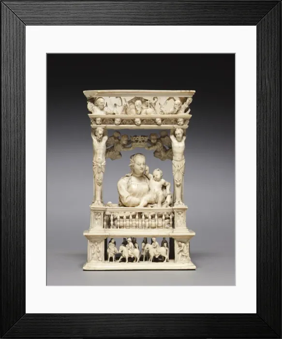 Framed Print : Virgin and Child in an Architectural Frame, c. 1530-1540. Creator: Jan Gossaert (Flemish Framed Print : Virgin and Child in an Architectural Frame, c. 1530-1540. Creator: Jan Gossaert (Flemish