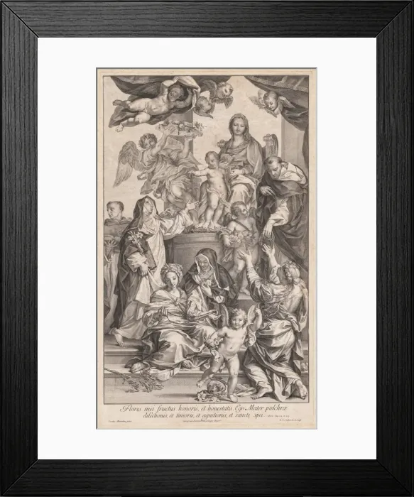 Framed Print : Virgin and Child with Saints, c. 1720-1730. Creator: Robert van Audenaerd (Dutch, 1663-1743) Framed Print : Virgin and Child with Saints, c. 1720-1730. Creator: Robert van Audenaerd (Dutch, 1663-1743)