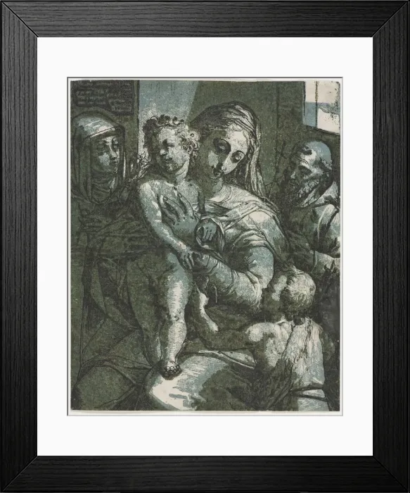 Framed Print : Virgin and Child with St. John, St. Catherine of Siena and Saint Francis, 1585. Creator Framed Print : Virgin and Child with St. John, St. Catherine of Siena and Saint Francis, 1585. Creator