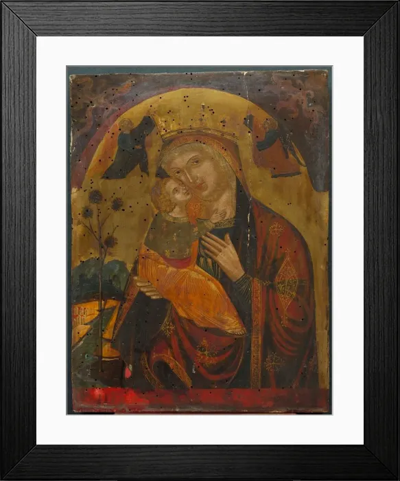 Framed Print : Virgin and Child, 1400s. Creator: Unknown Framed Print : Virgin and Child, 1400s. Creator: Unknown
