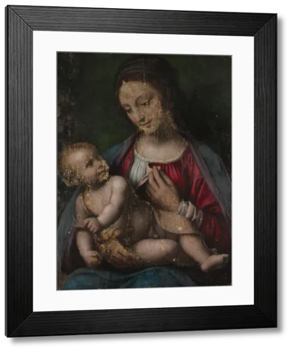 Framed Print : Virgin and Child, 16th century. Creator: Bernardino Luini (Italian, c. 1480-c. 1532) Framed Print : Virgin and Child, 16th century. Creator: Bernardino Luini (Italian, c. 1480-c. 1532)