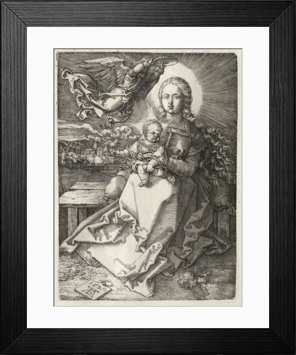 Framed Print : Virgin Crowned by an Angel, 1520. Creator: Albrecht Dürer (German, 1471-1528) Framed Print : Virgin Crowned by an Angel, 1520. Creator: Albrecht Dürer (German, 1471-1528)