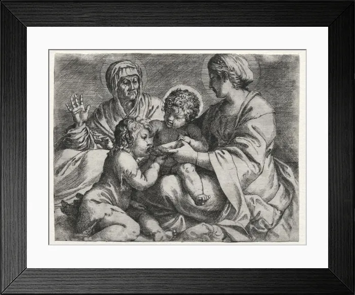 Framed Print : Virgin with the Bowl, 1606. Creator: Annibale Carracci (Italian, c. 1560-1609) Framed Print : Virgin with the Bowl, 1606. Creator: Annibale Carracci (Italian, c. 1560-1609)