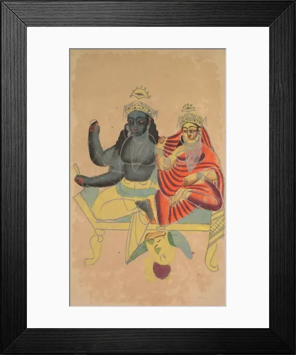 Framed Print : Vishnu and Lakshmi, 1800s. Creator: Unknown Framed Print : Vishnu and Lakshmi, 1800s. Creator: Unknown