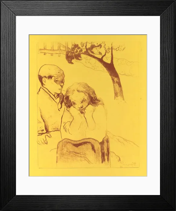 Framed Print : Volpini Suite: Human Misery (Miseres Humaines), 1889. Creator: Paul Gauguin (French Framed Print : Volpini Suite: Human Misery (Miseres Humaines), 1889. Creator: Paul Gauguin (French
