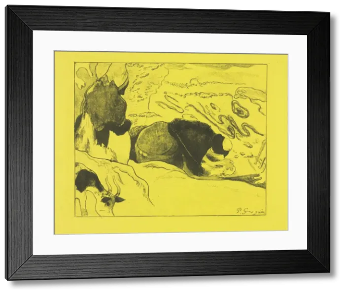 Framed Print : Volpini Suite: Laundresses (Les Laveuses), 1889. Creator: Paul Gauguin (French, 1848-1903) Framed Print : Volpini Suite: Laundresses (Les Laveuses), 1889. Creator: Paul Gauguin (French, 1848-1903)