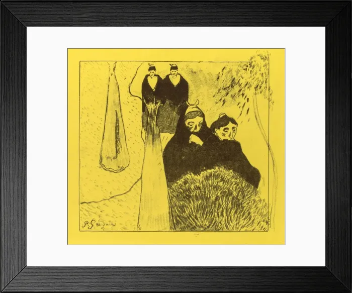 Framed Print : Volpini Suite: Old Women of Arles (Les Vieilles Filles [Arles]), 1889. Creator: Paul Gauguin