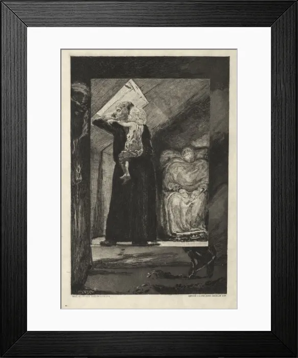 Framed Print : Vom Tode I, (Opus II, 1889) No. 9. Creator: Max Klinger (German, 1857-1920) Framed Print : Vom Tode I, (Opus II, 1889) No. 9. Creator: Max Klinger (German, 1857-1920)