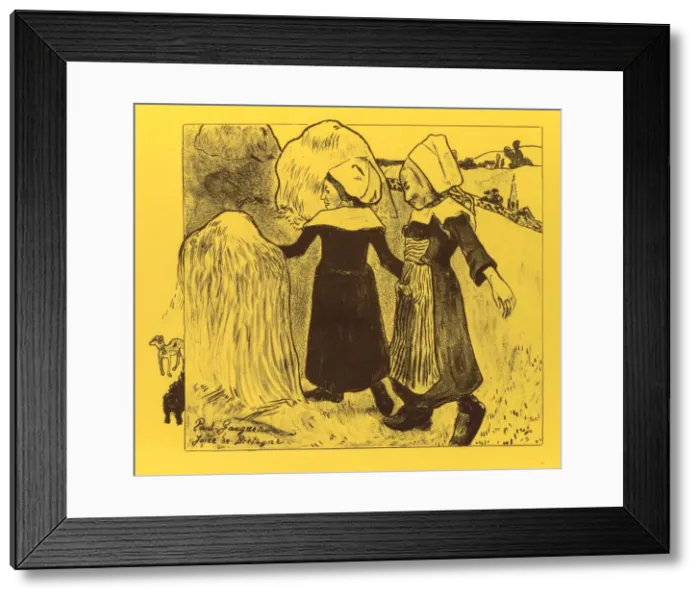 Framed Print : Volpini Suite: Joys of Brittany (Joies de Bretagne), 1889. Creator: Paul Gauguin (French Framed Print : Volpini Suite: Joys of Brittany (Joies de Bretagne), 1889. Creator: Paul Gauguin (French