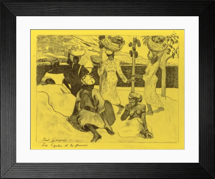 Framed Print : Volpini Suite: The Grasshoppers and the Ants (Les Cigales et les Fourmis), 1889. Creator Framed Print : Volpini Suite: The Grasshoppers and the Ants (Les Cigales et les Fourmis), 1889. Creator