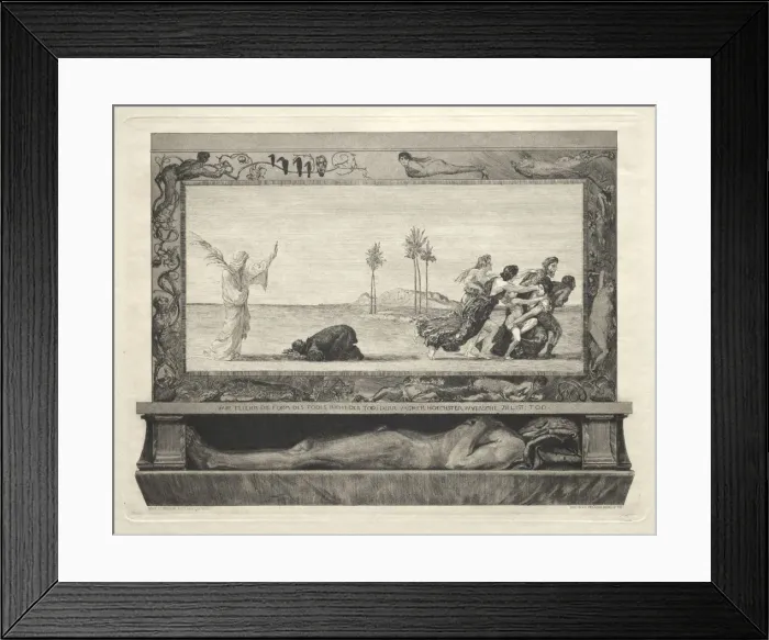Framed Print : Vom Tode I, (Opus II, 1889) No. 10. Creator: Max Klinger (German, 1857-1920) Framed Print : Vom Tode I, (Opus II, 1889) No. 10. Creator: Max Klinger (German, 1857-1920)
