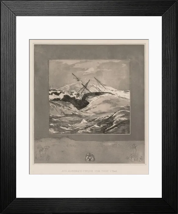 Framed Print : Vom Tode I (Opus II, 1889), No. 3. Creator: Max Klinger (German, 1857-1920) Framed Print : Vom Tode I (Opus II, 1889), No. 3. Creator: Max Klinger (German, 1857-1920)