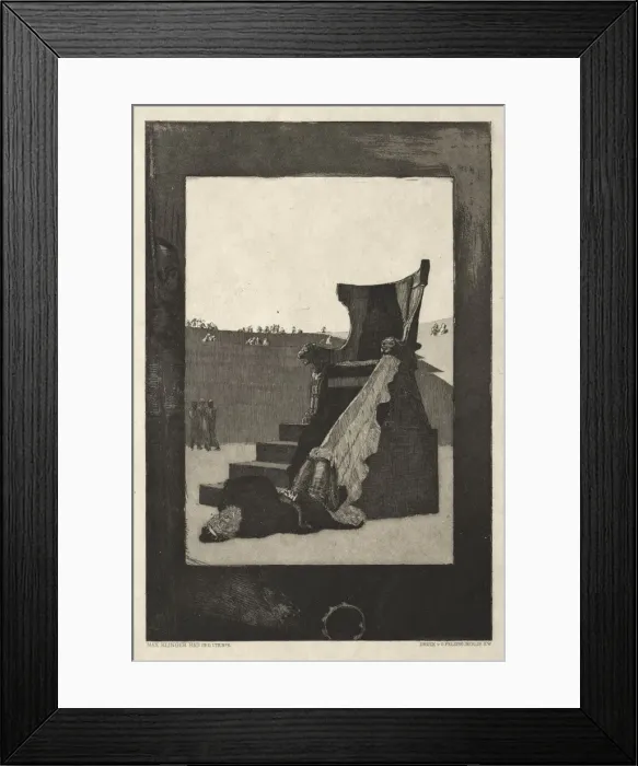 Framed Print : Vom Tode I, (Opus II, 1889) No. 6. Creator: Max Klinger (German, 1857-1920)