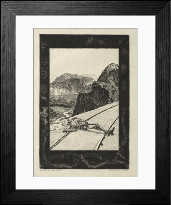 Framed Print : Vom Tode I, (Opus II, 1889) No. 8. Creator: Max Klinger (German, 1857-1920) Framed Print : Vom Tode I, (Opus II, 1889) No. 8. Creator: Max Klinger (German, 1857-1920)