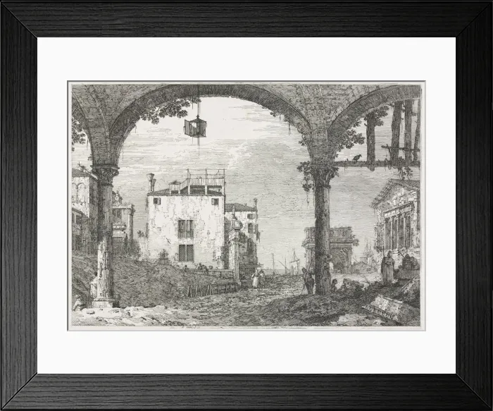 Framed Print : Views: The Portico with the Lantern, 1735-1746. Creator: Antonio Canaletto (Italian, 1697-1768) Framed Print : Views: The Portico with the Lantern, 1735-1746. Creator: Antonio Canaletto (Italian, 1697-1768)