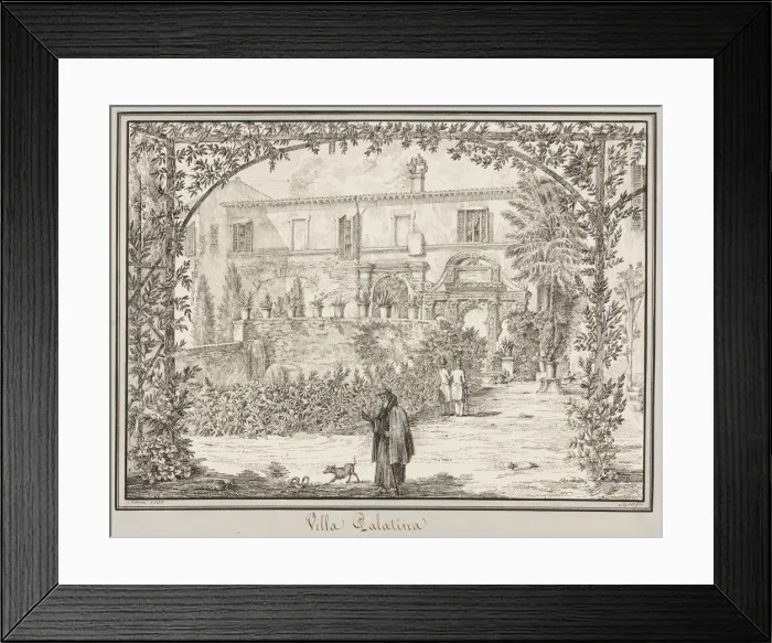 Framed Print : Villa Palatina, 1830. Creator: Peter Heinrich Lambert von Hess (German, 1792-1871) Framed Print : Villa Palatina, 1830. Creator: Peter Heinrich Lambert von Hess (German, 1792-1871)