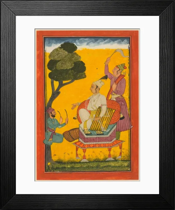 Framed Print : Vivaca Ragaputra, a Leaf from Ragamala Series, c. 1700-1720s. Creator: Unknown Framed Print : Vivaca Ragaputra, a Leaf from Ragamala Series, c. 1700-1720s. Creator: Unknown