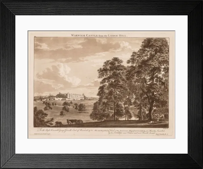 Framed Print : Views of Warwick Castle: Warwick Castle from the Lodge Hill, 1776. Creator: Paul Sandby (British Framed Print : Views of Warwick Castle: Warwick Castle from the Lodge Hill, 1776. Creator: Paul Sandby (British