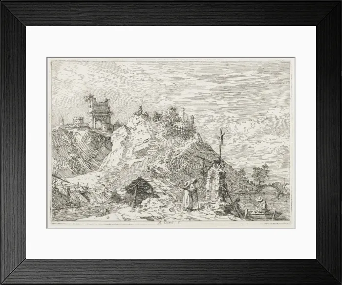 Framed Print : Views: A Pilgrim at Prayer, 1735-1746. Creator: Antonio Canaletto (Italian, 1697-1768) Framed Print : Views: A Pilgrim at Prayer, 1735-1746. Creator: Antonio Canaletto (Italian, 1697-1768)
