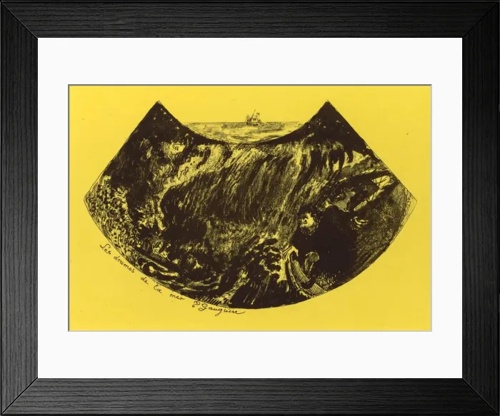 Framed Print : Volpini Suite: Dramas of the Sea (Les Drames de la Mer), 1889. Creator: Paul Gauguin (French Framed Print : Volpini Suite: Dramas of the Sea (Les Drames de la Mer), 1889. Creator: Paul Gauguin (French