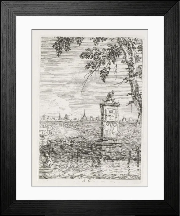 Framed Print : Views: The Little Monument under a Tree, 1735-1746. Creator: Antonio Canaletto (Italian Framed Print : Views: The Little Monument under a Tree, 1735-1746. Creator: Antonio Canaletto (Italian