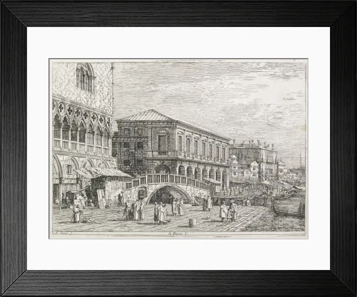 Framed Print : Views: The Prison, Venice, 1735-1746. Creator: Antonio Canaletto (Italian, 1697-1768) Framed Print : Views: The Prison, Venice, 1735-1746. Creator: Antonio Canaletto (Italian, 1697-1768)