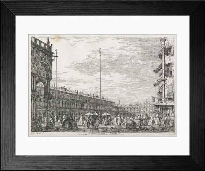 Framed Print : Views: The Procurators Palace and the Church of St. Geminien, Venice, 1735-1746 Framed Print : Views: The Procurators Palace and the Church of St. Geminien, Venice, 1735-1746
