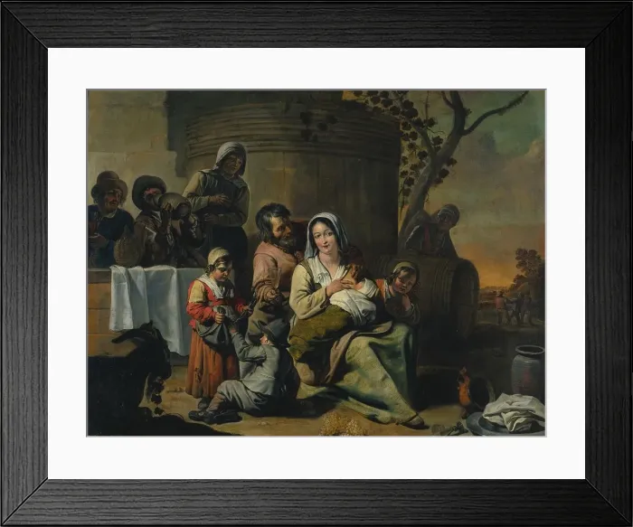 Framed Print : Vintage Scene, 1650s. Creator: Le Nain (French), circle of Framed Print : Vintage Scene, 1650s. Creator: Le Nain (French), circle of