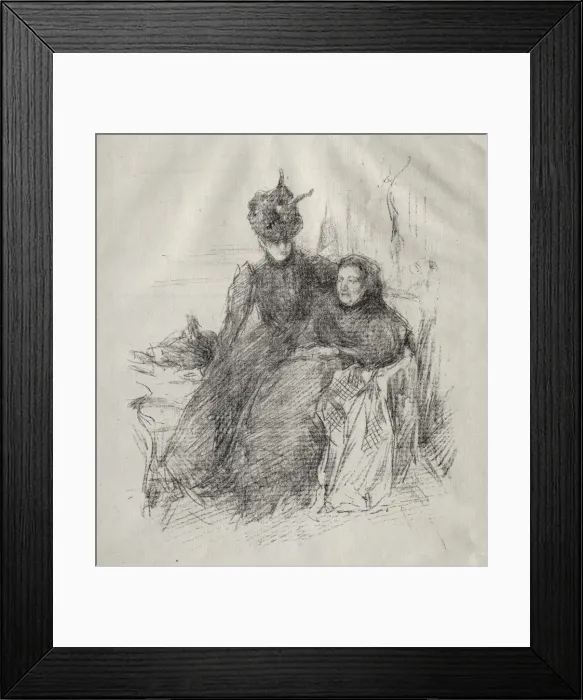 Framed Print : Two Women. Creator: James McNeill Whistler (American, 1834-1903) Framed Print : Two Women. Creator: James McNeill Whistler (American, 1834-1903)