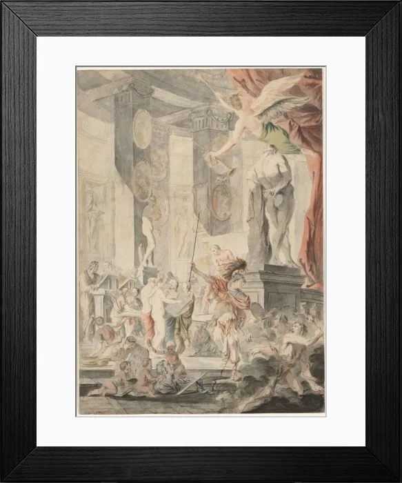 Framed Print : Ut Pictura Poesis, 1745-1746. Creator: Charles-Francois Hutin (French, 1715-1776) Framed Print : Ut Pictura Poesis, 1745-1746. Creator: Charles-Francois Hutin (French, 1715-1776)
